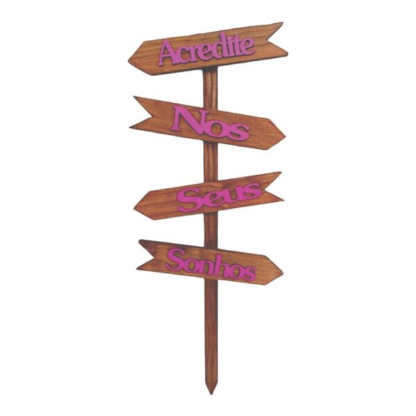 Placa Setas Pinus 50x20