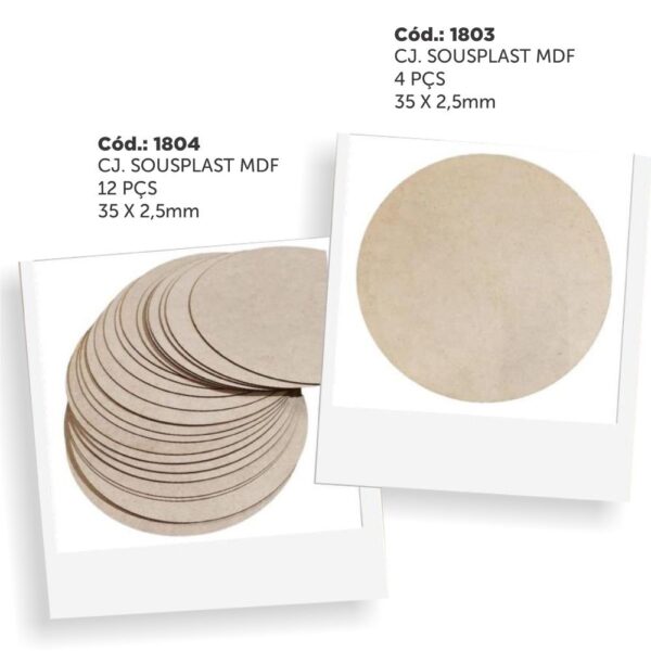 Conjunto Sousplat Mdf 4 Peças