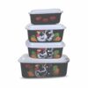 Kit Container 4 Peças 2,5/1l/1l/500mlretangular