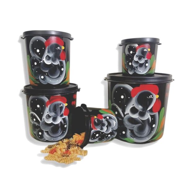 Conj Container Redondo 5 Pçs