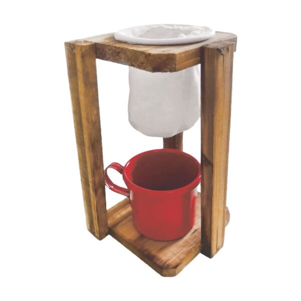 Coador / Caneca Com Suporte Madeira